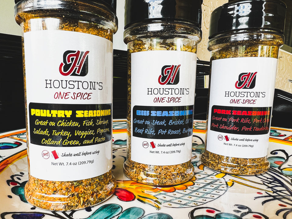 Houston's One Spice-Spice Collection-7.4oz bottles